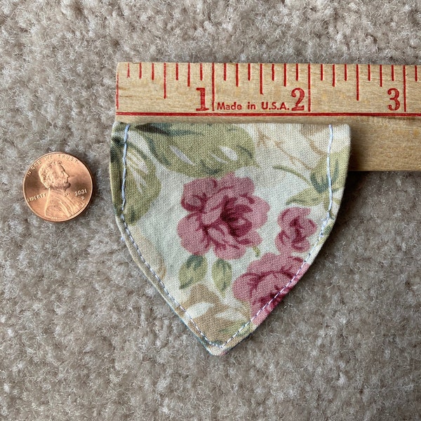 ROSES plus another- tiny cat/dog bandanas, slide collar through