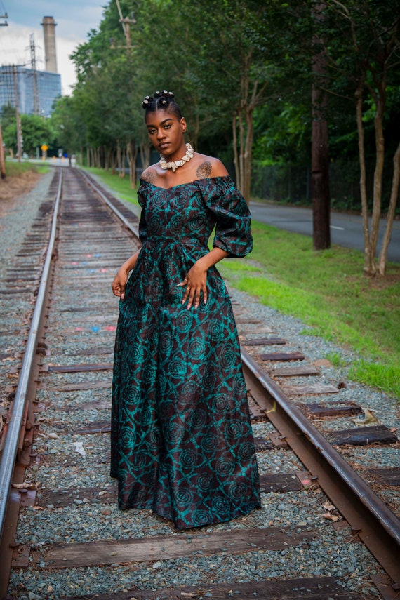 tie dye evening gown