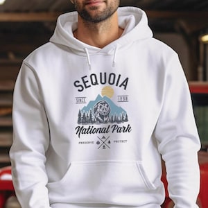 Sequoia National Park Camping hunting hiking outdoors gift backpacking California Unisex Hoodie Hooded Sweatshirt