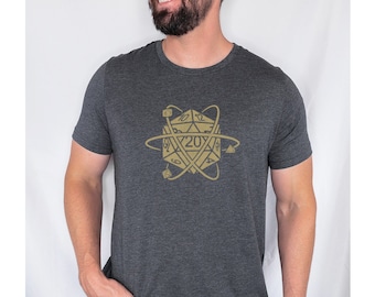 DND Dungeon Master D20 Atom RPG Unisex Jersey Short Sleeve Tee T-Shirt