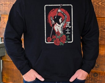 Lady Samurai Tattoo Unisex Heavy Blend Hooded Sweatshirt