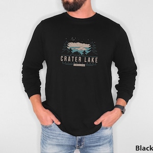 Crater Lake National Park Camping Hiking Oregon Unisex Long Sleeve Shirt