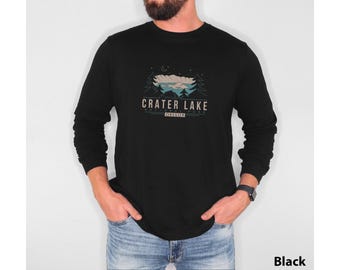 Crater Lake National Park Camping Hiking Oregon Unisex Long Sleeve Shirt