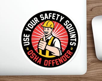 Zabawny kask budowlany, naklejka chłodnicza, naklejka mem winylowa do wewnątrz na zewnątrz laptop butelka wody samochód wodoodporna wycinana naklejka