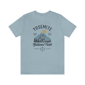 Yosemite California Retro Vintage National Park T-shirt, uniseks jersey T-shirt met korte mouwen