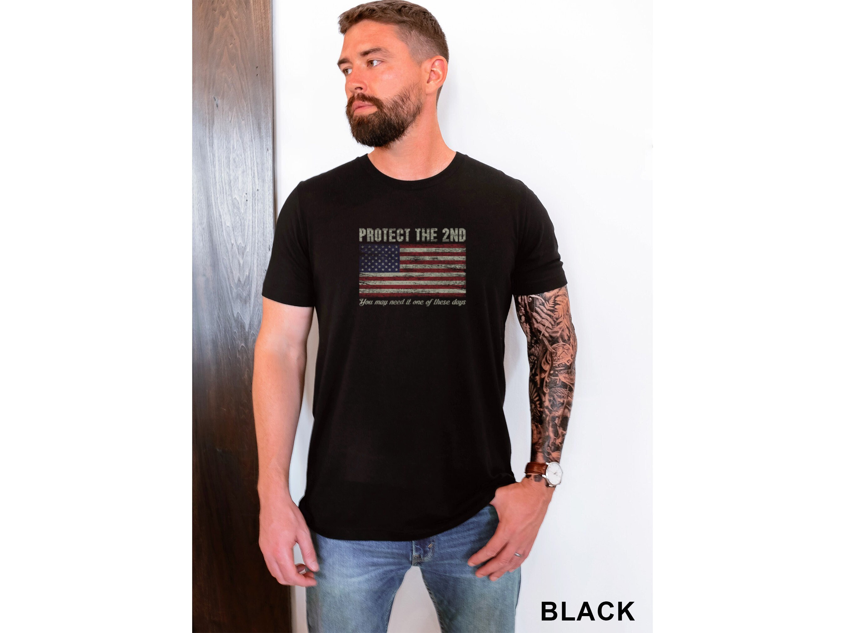 Maglietta Colt Defense con logo sul petto nero 2° emendamento