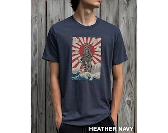 Cadeau guerrier samouraï guerrier japonais épéistes pour lui T-shirt unisexe à manches courtes en jersey