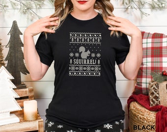 Funny Christmas squirrel vacation shirt squeaky sound Short-Sleeve Unisex T-Shirt