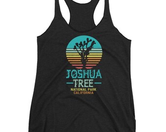 Retro Vintage Joshua Tree National Park Novelty Women&#39;s Racerback Tank