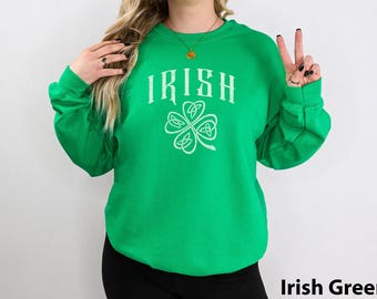 Regalo irlandese per la festa di San Patrizio per la mamma Felpa girocollo unisex verde per la festa di San Patrizio