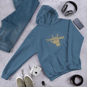 Drummer Musician Drum Sticks Drum Player Rock and Roll Unisex Hoodie Hooded Sweatshirt image 7