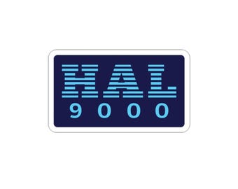 Retro Movie Space Odyssey HAL 9000  Indoor Outdoor laptop water bottle car Die-Cut Sticker