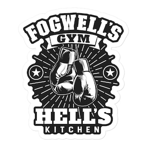 Fogwell&#39;s gym Hell&#39;s Kitchen Retro 80s Movie Comic Book Bubble-free stickers