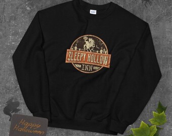 Funny Halloween Sleepy Hollow Inn Ichabod Crane The Halloween Horseman, Unisex Crewneck Sweatshirt