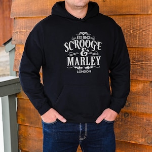 Scrooge and Marley Funny Christmas Unisex Hoodie Hooded Sweatshirt