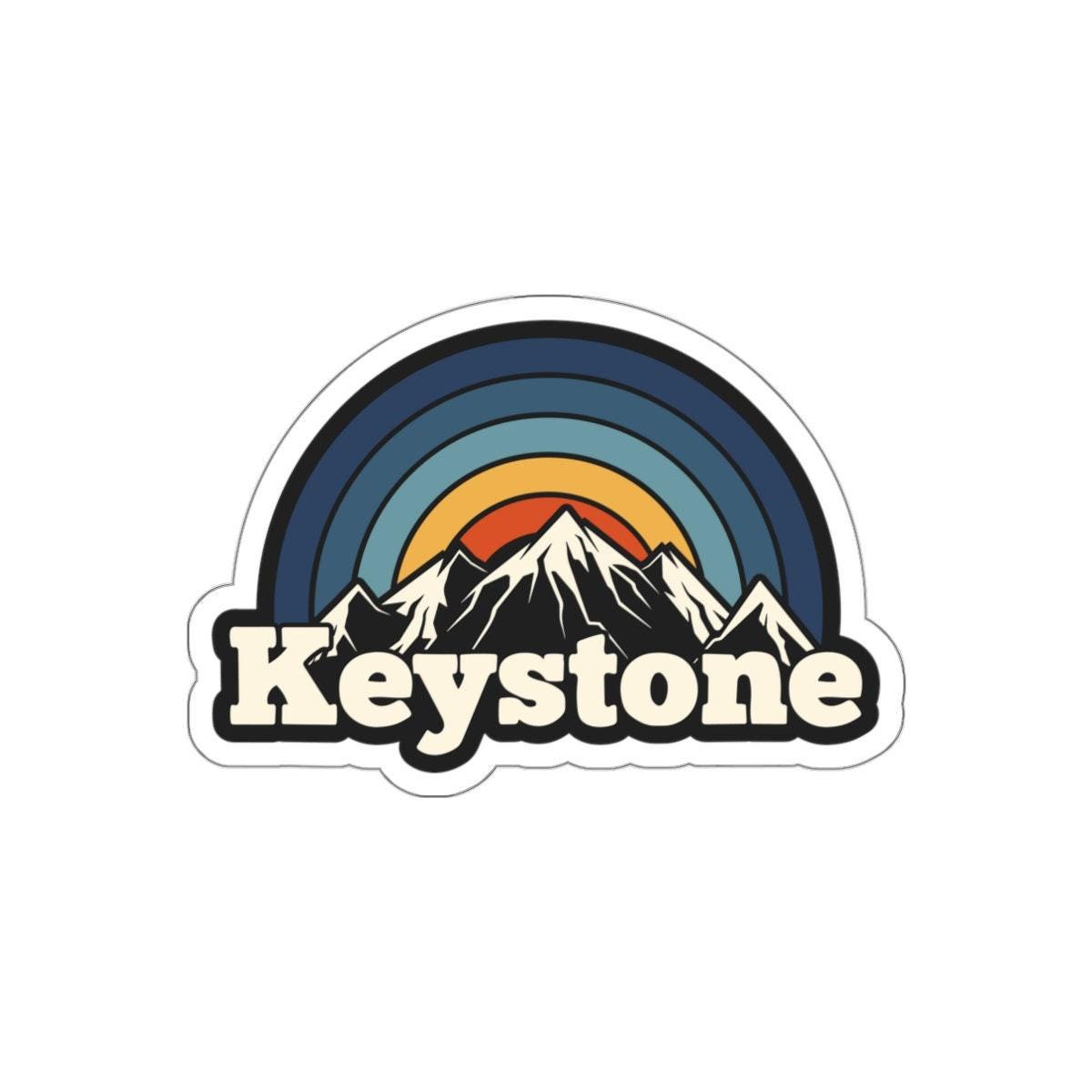 Keystone Colorado Camping Snow skiing snowboarding Mountain Indoor Outdoor laptop water bottle car Die-Cut Stickers