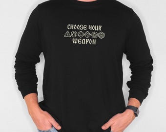 Dungeon master game master DM GM RPG tabletop games dnd d20   Long Sleeve T-Shirt