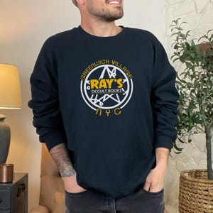 Rays Occult Books Ghost busters Vintage Spooky Magical Path Ghost Lover Gift, Witchy Vibes Greenwich Unisex Crewneck Sweatshirt