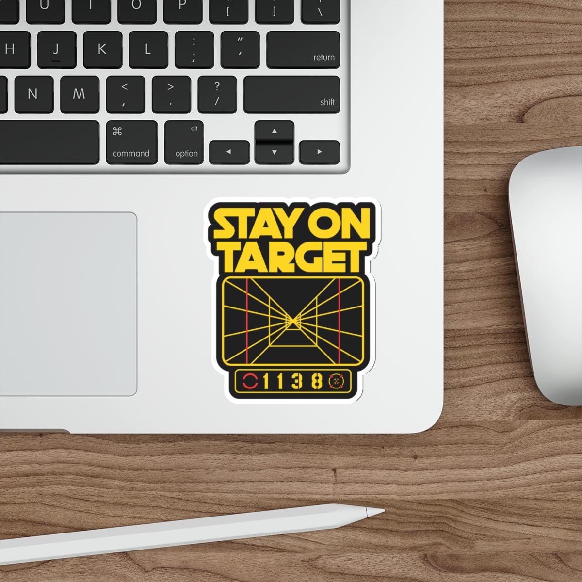 Funny Sci-fi Meme, Stay on Target, Sticker Vinyl Indoor Outdoor Laptop ...