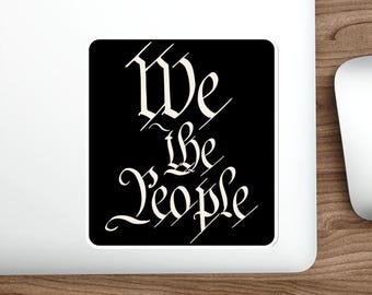 Pegatina del 4 de julio, Día de la Independencia de We the People, genial pegatina de vinilo para coche, para interior y exterior, para portátil, botella de agua, coche, resistente al agua.
