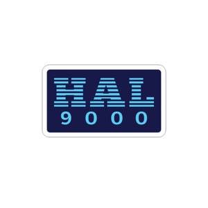 Retro Movie Space Odyssey HAL 9000  Indoor Outdoor laptop water bottle car Die-Cut Sticker