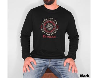 Geek life   dnd dungeon master game master DM GM RPG tabletop games dnd d20 Long Sleeve T-Shirt