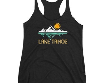 Lake tahoe Women's Racerback Tank