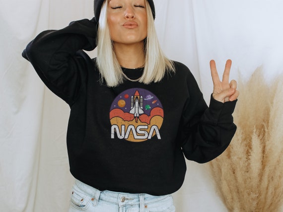 Retro Vintage Nasa Launch Shirt Unisex Crewneck Sweatshirt Etsy