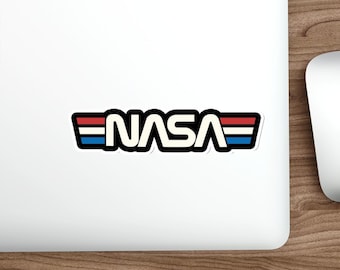 NASA Sticker, Space Gift, Astronaut, Sci FI, Space Travel Sticker vinyl Indoor Outdoor laptop water bottle car Waterproof Die-Cut Sticker
