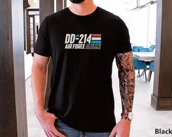 DD-214 Air Force Veteran Military service man, Father's day gift for dad, DD214 Unisex Jersey Short Sleeve Tee T-shirt