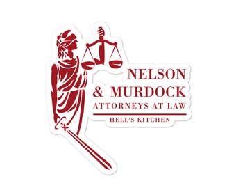 Nelson and Murdock Attorneys at law Bubble-free stickers