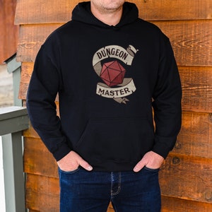 Dungeon master game master DM GM RPG tabletop games dnd d20 Unisex Hoodie Hooded Sweatshirt