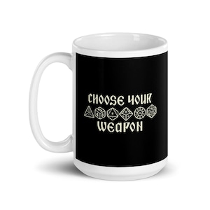 Cadeau-idee Dungeon Master Kies je wapen Dobbelstenen Niet storen RPG gamercadeau Vaatwasmachinebestendige keramische grote koffiemok
