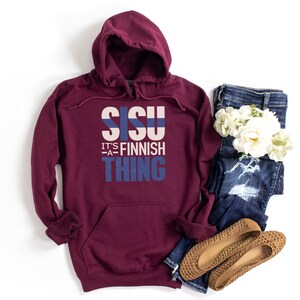 Sisu Suomi Finnish Finland Pride thing Nordic heritage graphic shirt Unisex Hoodie Hooded Sweatshirt image 6