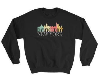 Trendy Retro 1970's New York City Skyline Sweatshirt