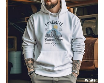 Yosemite National Park Hiking camping outdoors gift souvenir gift for him her road trip, Unisex Hoodie Hooded Sweatshirt
