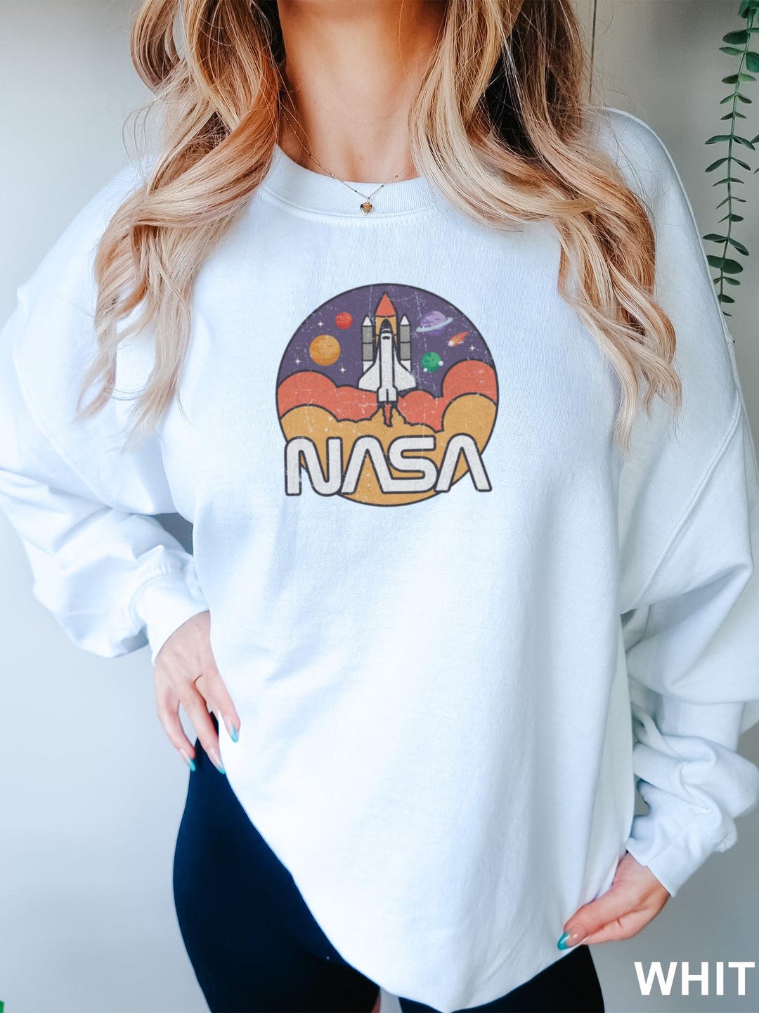 Nasa Space Shuttle Retro Vintage Liftoff Unisex Crewneck Sweatshirt - Etsy