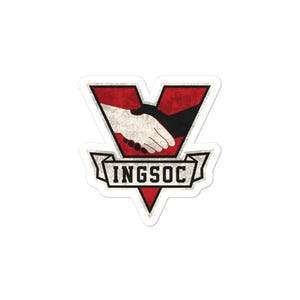 1984 George Orwell Ingsoc famous book Bubble-free stickers