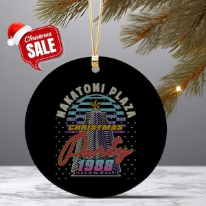 Nakatomi plaza, Christmas Ornament, Gift for Dad, Tree Ornament, Ceramic Decoration Ornament
