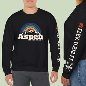 Aspen Colorado Snowboarding Shirt, Ski Shirt, Ski Resort Mountain Lover Shirt, Colorado Ski Resort Aspen Unisex Crewneck Sweatshirt