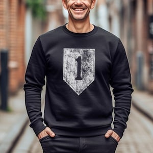 Armee Militärveteran 1stInfantry Abteilung veteraned Insignia Vatertagsgeschenk für Papa Unisex Rundhals-Sweatshirt