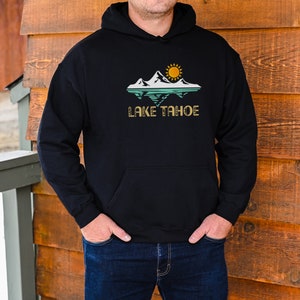 Lake Tahoe Angeln Bootfahren Camping Unisex Hoodie Kapuzen-Sweatshirt