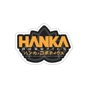 Hanka Robotics Sticker: Retro Movie Ghost, Indoor/Outdoor Die-Cut