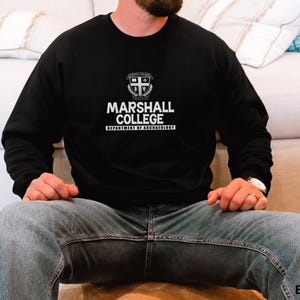Marshall College retro 80s classic movie Fathers Day Gift Idea Unisex Crewneck Sweatshirt