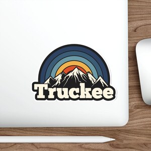 Truckee California Snow Resort Skiing Snowboarding Indoor Outdoor laptop water bottle car Die-Cut Stickers