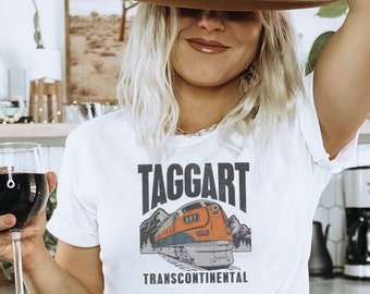 Taggart Transcontinental Railroad Ayn Rand Atlas Shrugged Unisex Jersey Short Sleeve Tee T-Shirt