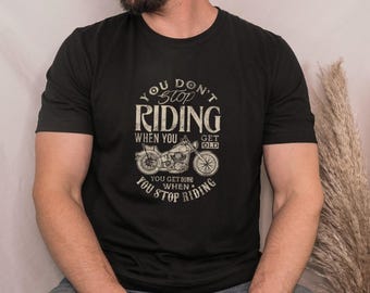 Camiseta de motociclista, regalo para motociclista, regalo para él, papá, abuelo, idea de regalo para el Día del Padre, camiseta unisex de manga corta