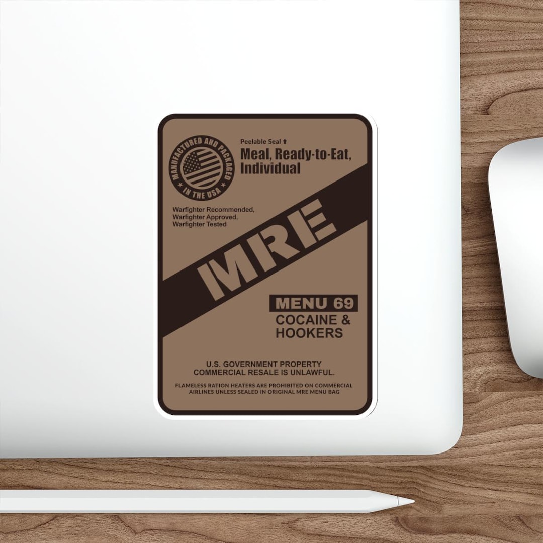 Funny Army Veteran, MRE, Military Veteran Gift, Active Duty Sticker ...