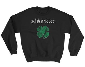 Slainte Irish Drinking Fun uniseks sweatshirt met ronde hals
