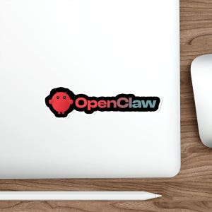 OpenClaw clawdbot Developer Software Engineer Indoor Outdoor laptop water bottle car Waterproof Die-Cut Sticker